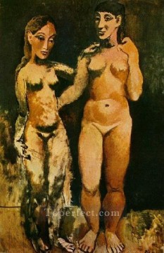 パブロ・ピカソ Painting - 二人の裸の女性 2 1906年 パブロ・ピカソ